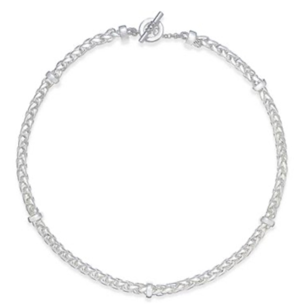 Lauren Ralph Lauren Silver Tone Collar Necklace - Picture 5 of 5